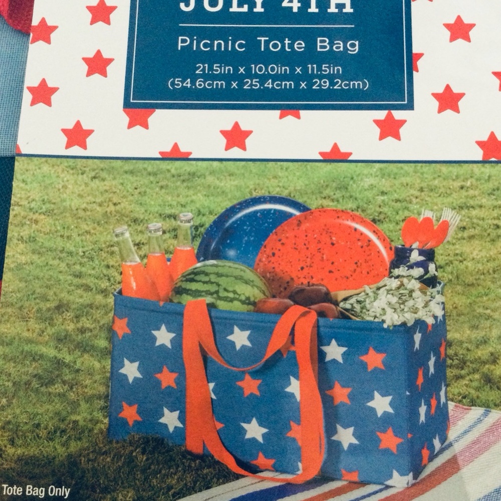 Collapsible Canvas Picnic Tote Carryall
